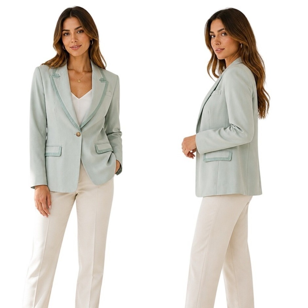 J. Crew Vivienne Collared Blazer in Italian Stretch Merino Wool Blend Size 10